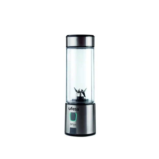 Ufesa Onyx UP Personal Blender – Portable USB Rechargeable Smoothie Maker, 400ml Bottle, Stainless Steel Blades, BPA-Free, Black - Ufesa - Image 2
