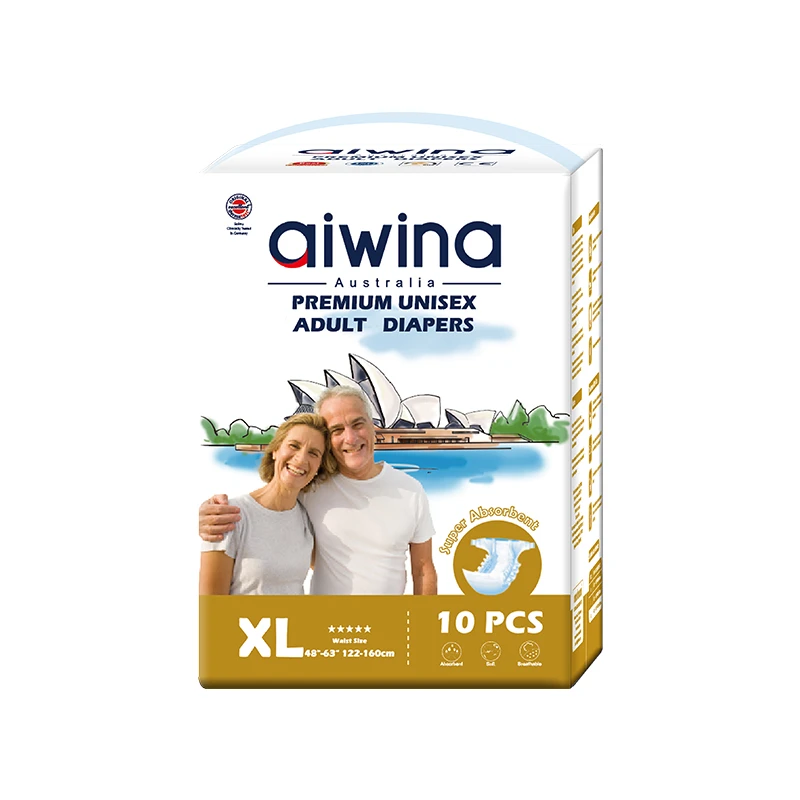 Adult Diapers High Absorbency Super Dry Surface Incontinence Care Adult Briefs (XL) - Aiwina