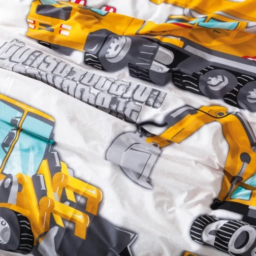 Nova home "Track" duvet cover ranforce set 100% cotton 3 pieces twin white - Nova Home - Image 5