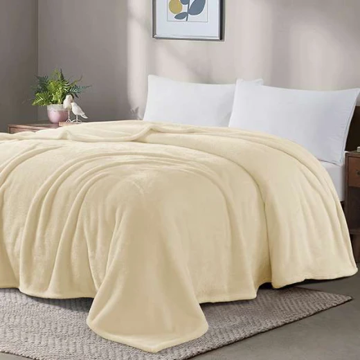 Nova Home Silky Blanket - King/Super King - Beige - Nova Home - Image 4