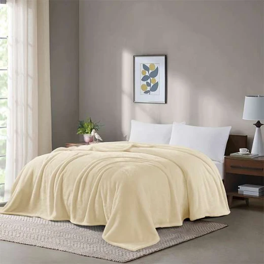 Nova Home Silky Blanket - King/Super King - Beige - Nova Home - Image 3