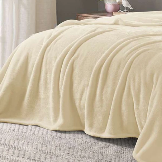 Nova Home Silky Blanket - King/Super King - Beige - Nova Home - Image 2