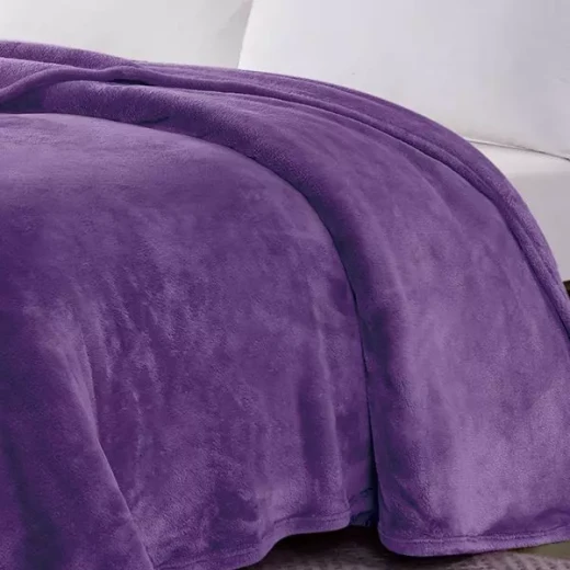 Nova Home Silky Blanket - King/Super King - Purple - Nova Home - Image 3