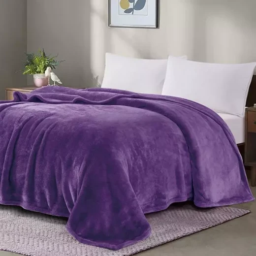 Nova Home Silky Blanket - King/Super King - Purple - Nova Home - Image 2