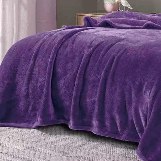 Nova Home Silky Blanket - King/Super King - Purple - Nova Home - Image 4