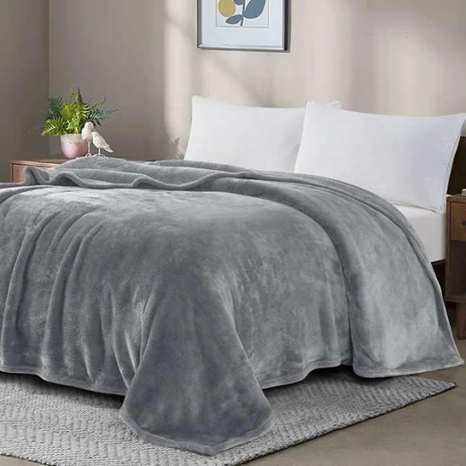 Nova Home Silky Blanket - King/Super King - Grey - Nova Home - Image 3