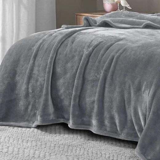 Nova Home Silky Blanket - King/Super King - Grey - Nova Home - Image 2