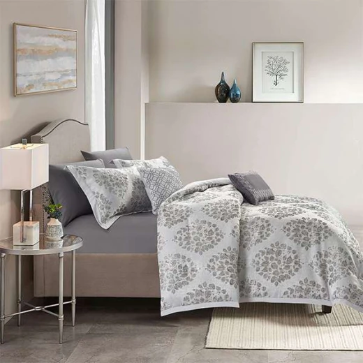 Nova Home "Montebello" Jacquard Comforter Set, Grey Color - King/Super King - 8 Pcs - Nova Home - Image 5