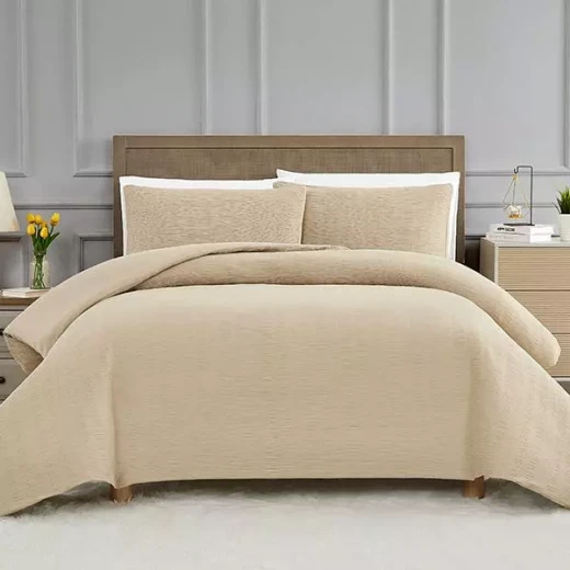 Nova Home "Simply" Crinkled Comforter Set, Beige Color, Size Queen, 4 Pieses - Nova Home - Image 5