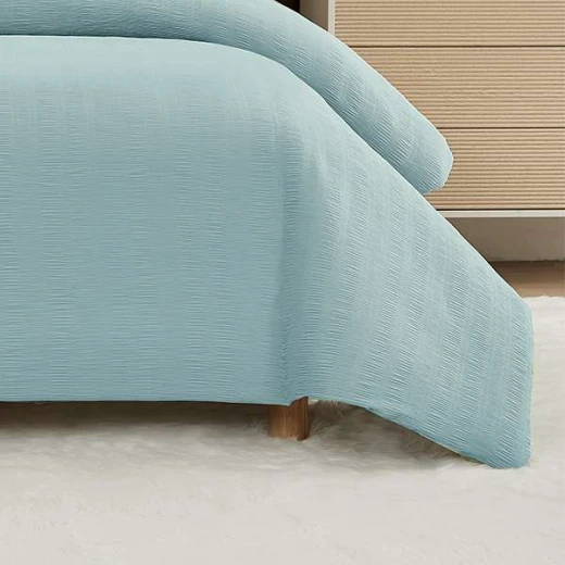 Nova Home "Simply" Crinkled Comforter Set, Petrol Color, Size Queen, 4 Pieses - Nova Home - Image 4