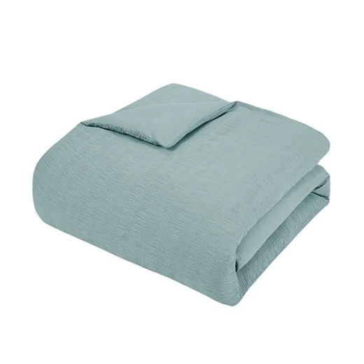 Nova Home "Simply" Crinkled Comforter Set, Petrol Color, Size Queen, 4 Pieses - Nova Home - Image 3