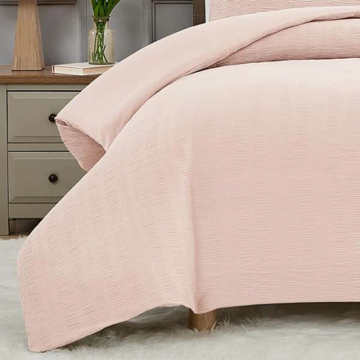 Nova Home "Simply" Crinkled Comforter Set, Pink Color, Size Queen, 4 Pieses - Nova Home - Image 5