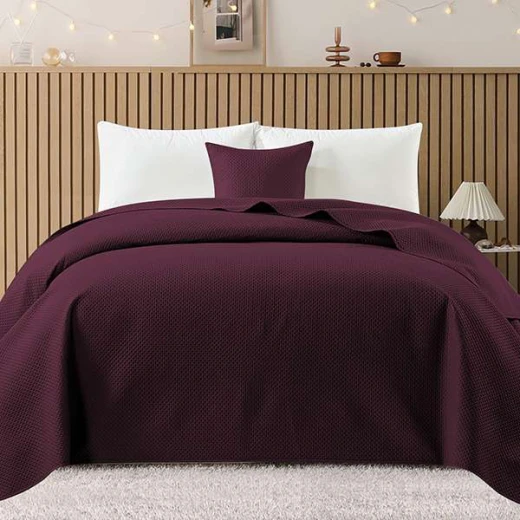 Nova Home "Dimension" Coverlet, Burgandy Color, Twin Size - Nova Home - Image 2