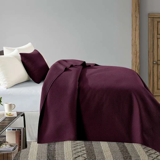 Nova Home "Dimension" Coverlet, Burgandy Color, Twin Size - Nova Home - Image 3