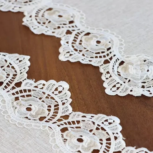 Nova Home  "Berna" Lace Coffee Table Tablecloth Set, Beige Color, 4 Pieces - Nova Home - Image 3