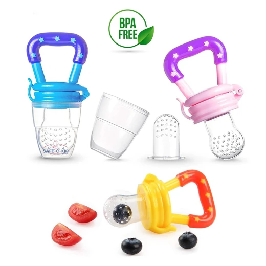 Smart Baby Silicone Food And Fruit Nibbler, Green Color - Smart Baby - Image 3
