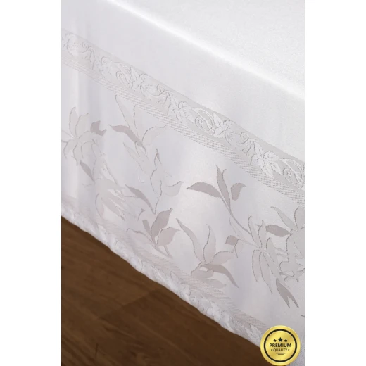 Nova Home Rana Table Cloth, Poly Cotton, White Color, 160*270 Cm - Nova Home - Image 2