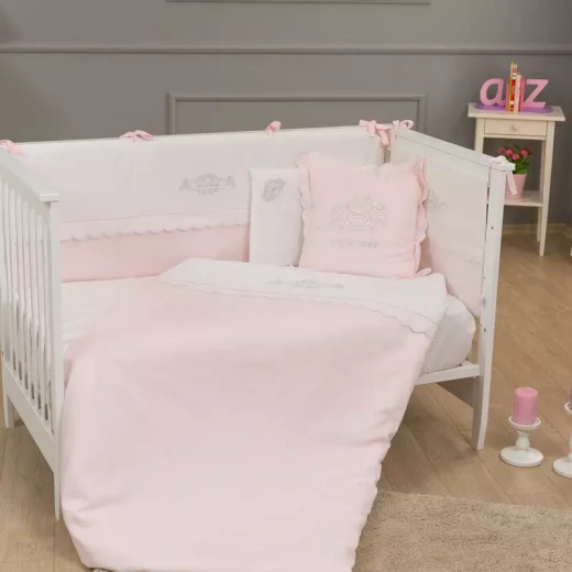Funna Princess Baby Bed Set, Pink Color, 8 Pieces - Funna Baby - Image 4