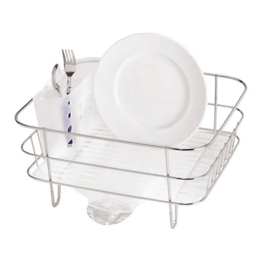 Simplehuman Stainless Steel Wire Frame Dish Rack, Frosted - Silver Simplehuman Stainless Steel Wire Frame Dish Rack, Frosted - Silver