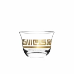 دملاج طقم فنجان قهوة عربية زجاج مذهب (عدد 12) - دملاج