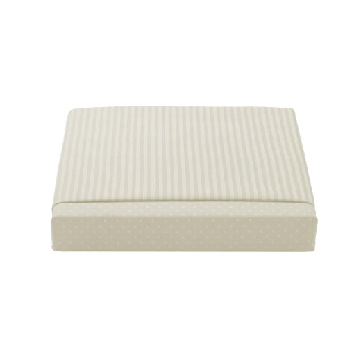 Cannon Dots & Stripes Bed Sheet Set, Poly Cotton, Ivory Color, Twin Size, 2 Pieces - Cannon - Image 2
