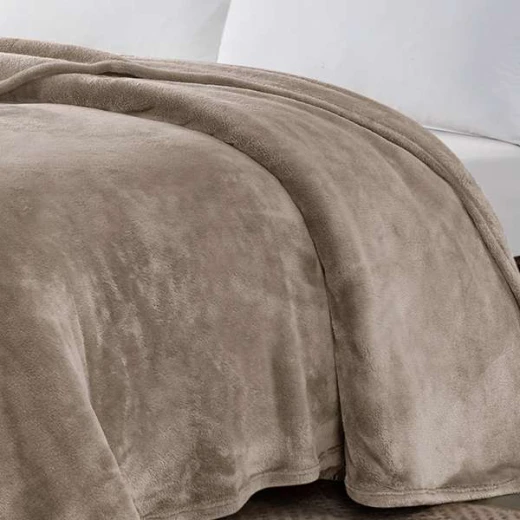 Nova Home Silky Blanket - King/Super King - Taupe - Nova Home - Image 3