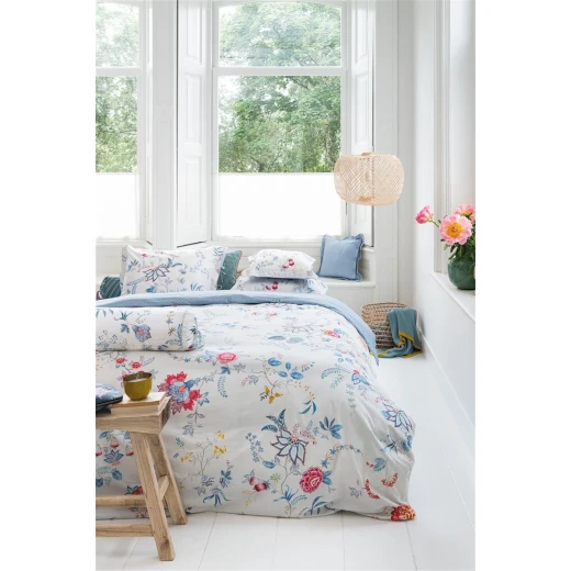 Bedding House, Soft Linen Duvet cover, 3 Pieces, King Size, White Color, Flower Festival Design - Bedding House - Image 6