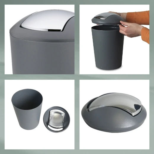 Kela Swing Lid Bin, Marta Design, Light Blue, 5 Litrer - Kela - Image 2