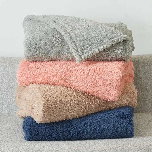 Nova Home Fur Fluffy Blanket - Single/Twin- Ivory - Grey - Nova Home - Image 3
