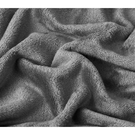 Nova Home Silky Blanket - Single/Twin - Grey - Nova Home - Image 2