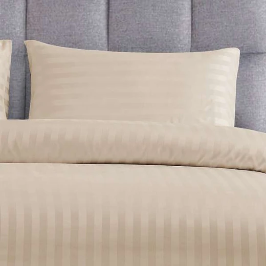 Nova Home UltraStripe Hotel Style Duvet Cover Set, 220x260 Size, Beige Color - Nova Home - Image 3
