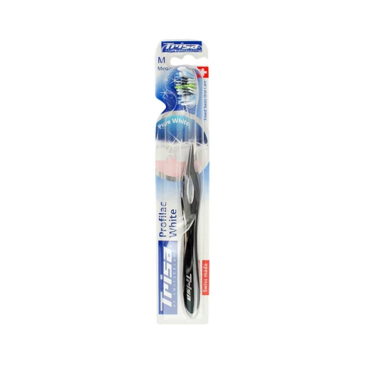 Trisa Profilac White Medium Soft Toothbrush 1pc Trisa Profilac White Medium Soft Toothbrush 1pc