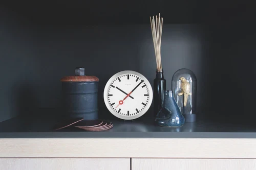 Nextime station wall clock, silver color - Nextime - Image 3