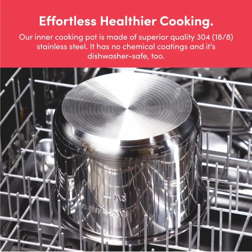 Nutricook Smart Pot Eko 1000 Watts - 9 in 1 Instant Programmable Electric Pressure Cooker, 6 Liters, NC-SPEK6 1Years Warranty - Nutricook - Image 3