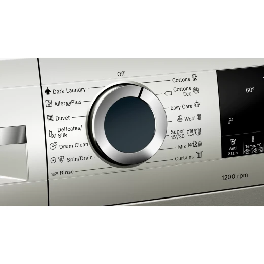 BOSCH Serie | 4 washing machine, frontloader fullsize 9 kg 1200 rpm, silver inox - BOSCH - Image 4