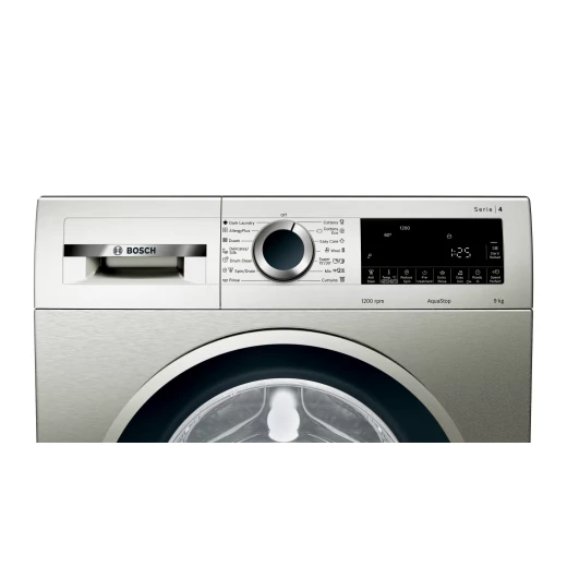 BOSCH Serie | 4 washing machine, frontloader fullsize 9 kg 1200 rpm, silver inox - BOSCH - Image 5