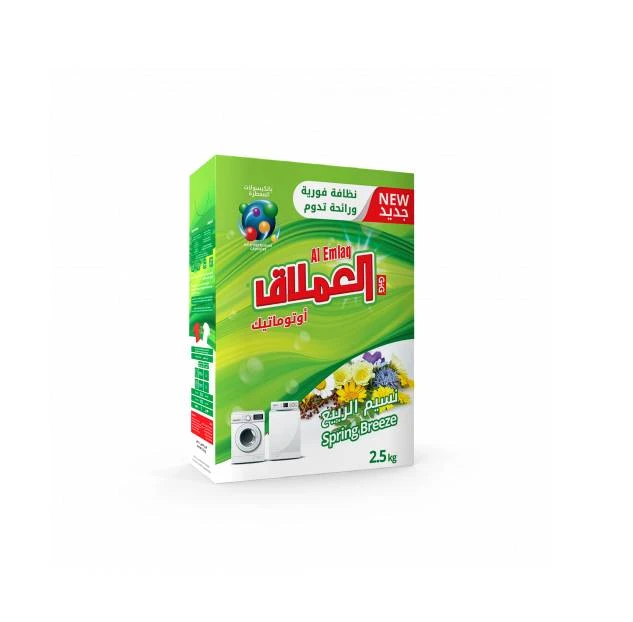 Al Emlaq Detergent Powder - Automatic - 2.5 kg - Spring breeze - Box - Al Emlaq
