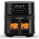Nutricook Air Fryer 3 Vision with Clear Window and Internal Light , 5.7L, Air Fry, Roast, Bake, Dehydrate & Reheat, 6 Presets, AF357V, Black, 1700 Watts, 1Years limited Warranty - Nutricook
