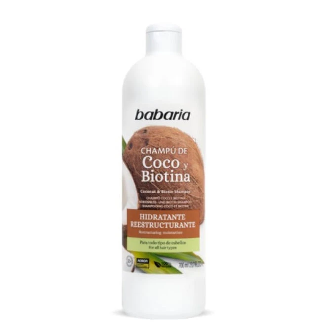 Babaria Coconut Shampoo With Keratin And Biotin 700ml - Babaria