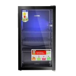 Geepas GSC1223 120L Showcase Chiller – Quick Cooling with Low-E Double Glass Door, Low Noise, Energy Efficient, Adjustable Wire Shelves, LED Interior Light, Black - GEEPAS