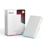 SONOFF Smart Touch Wall Switch (T5-4C-120), Full Touch Smart LED Light Switch, Works with Alexa/Google Home/Alice, 4 Gang 1 Way, 2.4Ghz WiFi Only - Sonoff
