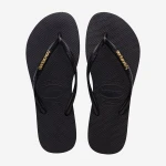 Havaianas Logo Mattalic Black/Gold 39/40 - Havaianas