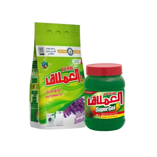 مسحوق غسيل منخفض الرغوة كيس, رائحة ال لافندر، 5 كجم + سوبر جل بالصنوبر الأخضر، 1 كجم مجاناً مسحوق غسيل منخفض الرغوة كيس, رائحة ال لافندر، 5 كجم + سوبر جل بالصنوبر الأخضر، 1 كجم مجاناً