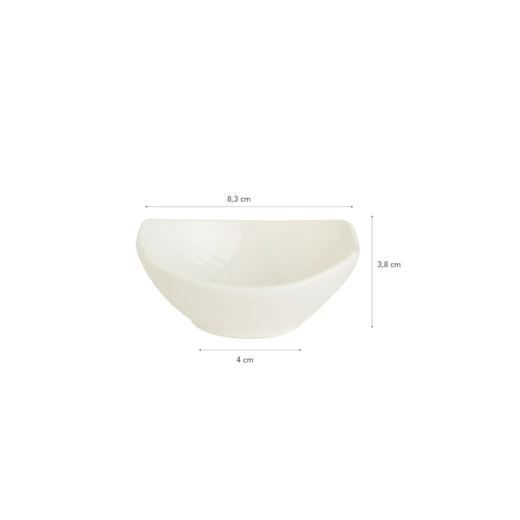 Madame Coco Serving Bowl Round Made of Porcelain White with Diameter 7.1cm 1pcs - Madame COCO - Image 2