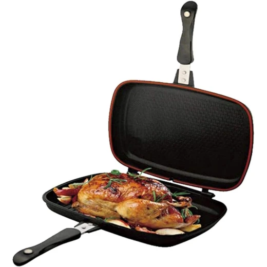 Royalford RF6619 Non-Stick Double-Sided Flip Grill Pan – Healthy Oil-Saving Design, 36 cm - Royalford - Image 4