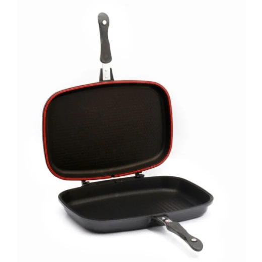 Royalford RF6619 Non-Stick Double-Sided Flip Grill Pan – Healthy Oil-Saving Design, 36 cm - Royalford - Image 3