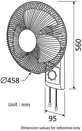 Kdk Wall Fan (M40c,40cm) Assortment - KDK - Image 2