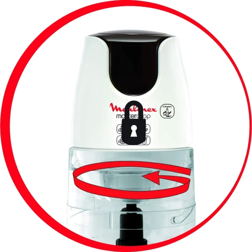 MOULINEX Masterchop Chopper, 500 Watts, White / Black - MOULINEX - Image 3