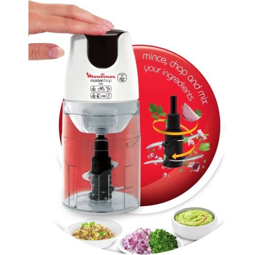 MOULINEX Masterchop Chopper, 500 Watts, White / Black - MOULINEX - Image 5