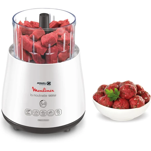 Moulinex La Moulinette Chopper With Blender, 1000 Watt, White - Dpa241 - MOULINEX - Image 3